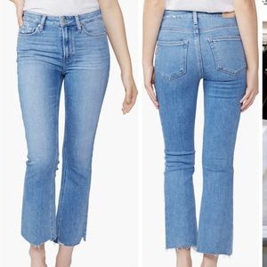 Paige Collette Crop Flare Jean. Size 28.
